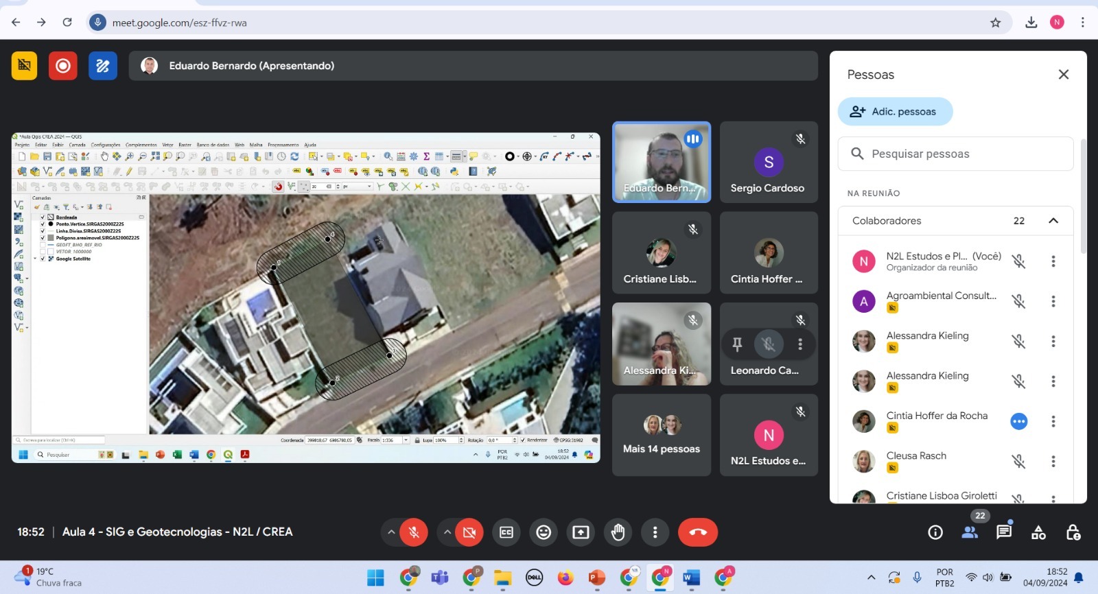 Concluído o curso “Sistemas de informação Geográfica (SIG) e Geotecnologias Livres como Apoio à Projetos de Engenharia”
